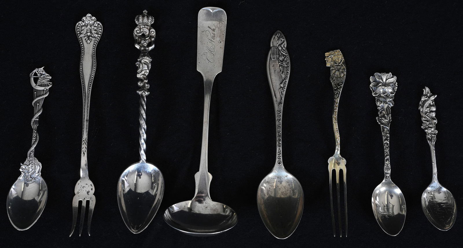 (13) Solid Sterling & Coin Silver Spoons & Forks - 2