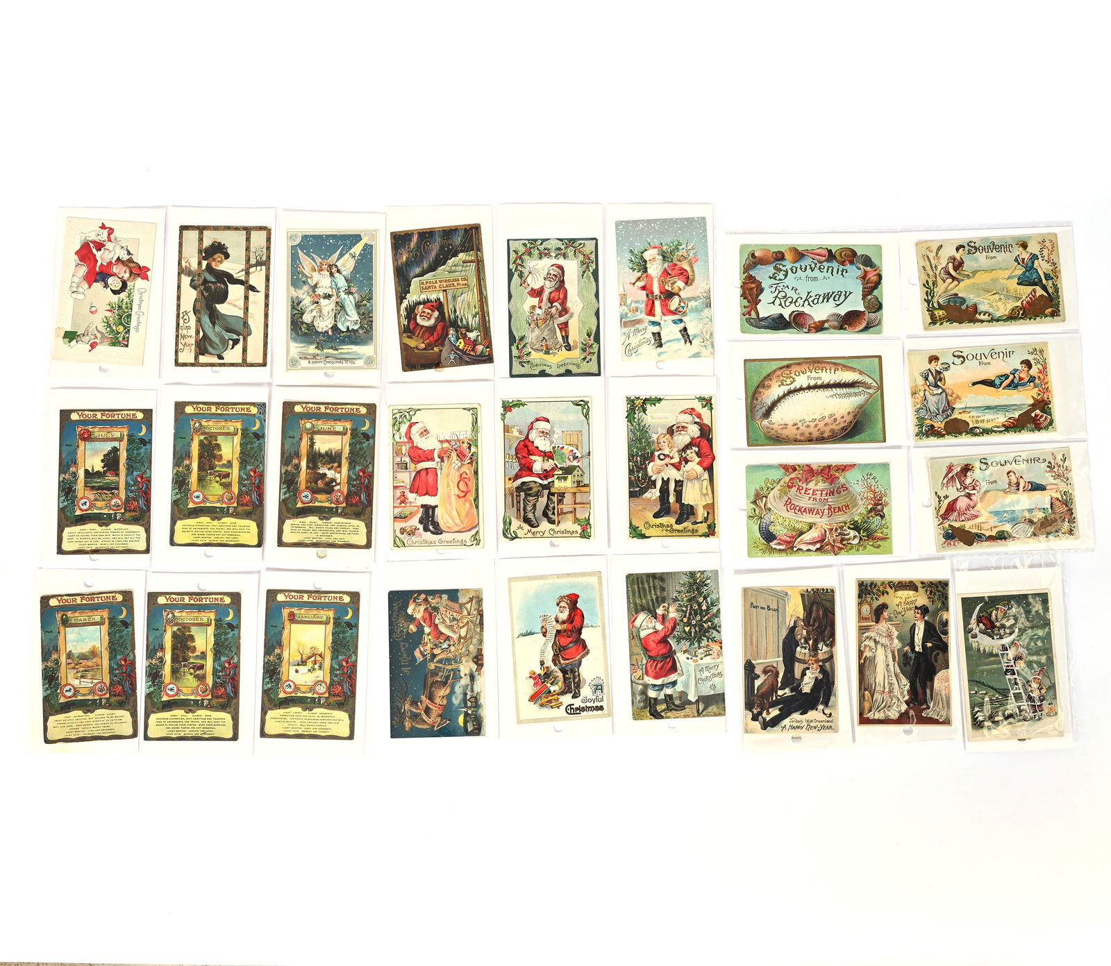 Over (40) Early Postcards In Album Including: Over (40) Early Postcards In 1.75 x 13.25 x 8.75 Inches Album Including: Animal, Christmas, New Year, Souvenir, Fortune, China Town & More, See Photos For Details, 2.0 Pounds, Dr. Harold & Audrey