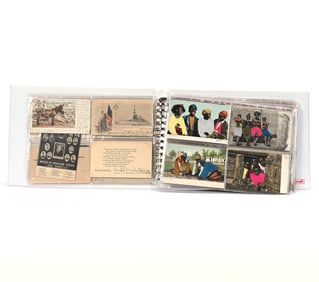 Over (120) Early Postcards In Album