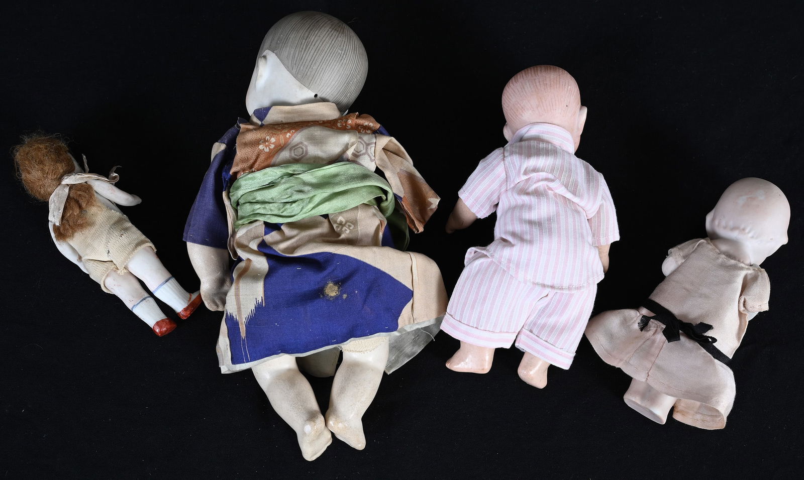 (4) Japanese Bisque Dolls Marked Nippon - 2