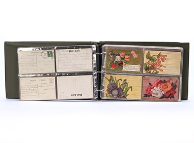 Over (125) Early Christmas Postcards, All With Floral Designs