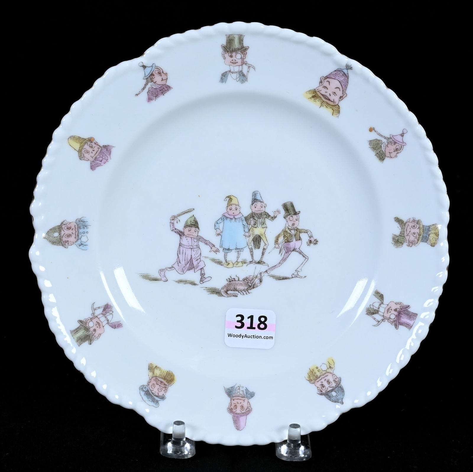 Plate, Unmarked Germany With Rare Palmer Cox Brownies Scenic Decor: Plate, Unmarked Germany With Rare Palmer Cox Brownies Scenic Decor, 0.75 x 7.25 x 7.25 Inches, 0.5 Pounds, Dr. Harold & Audrey Eklund Estate, Iowa.