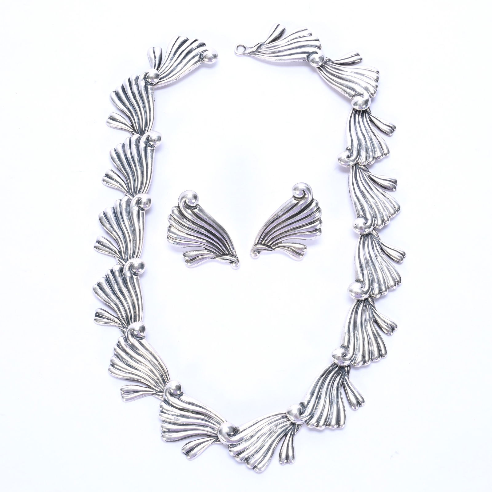 Solid Sterling Silver Choker/Necklace, Art Deco (1 of 3)
