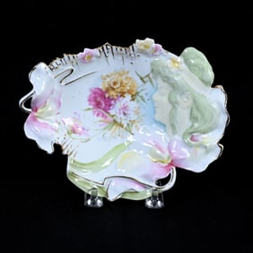 Pin Dish, Unmarked R. S. Prussia, Hidden Image Mold