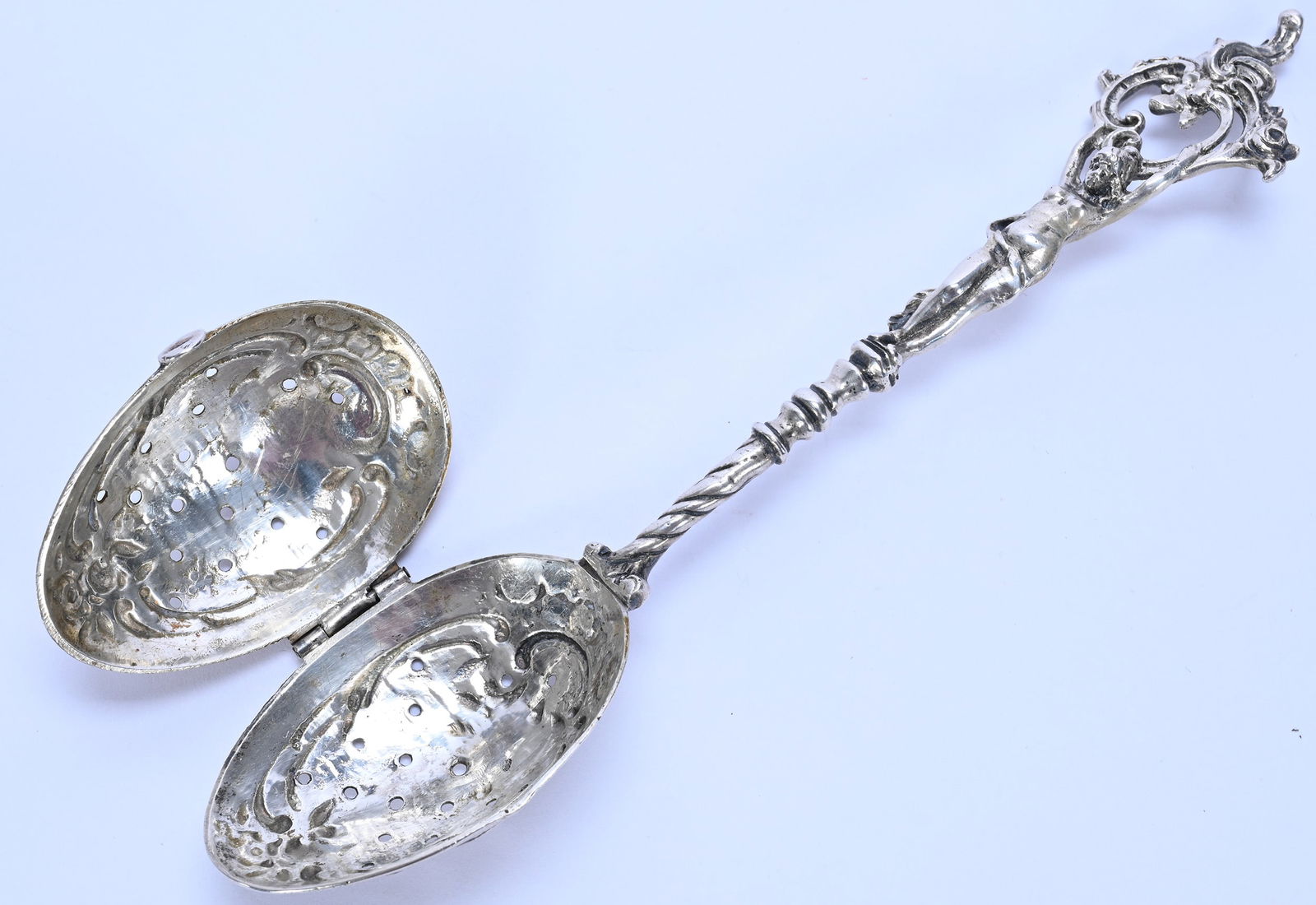 Solid Silver German Tea Infuser, 800 Purity - 2