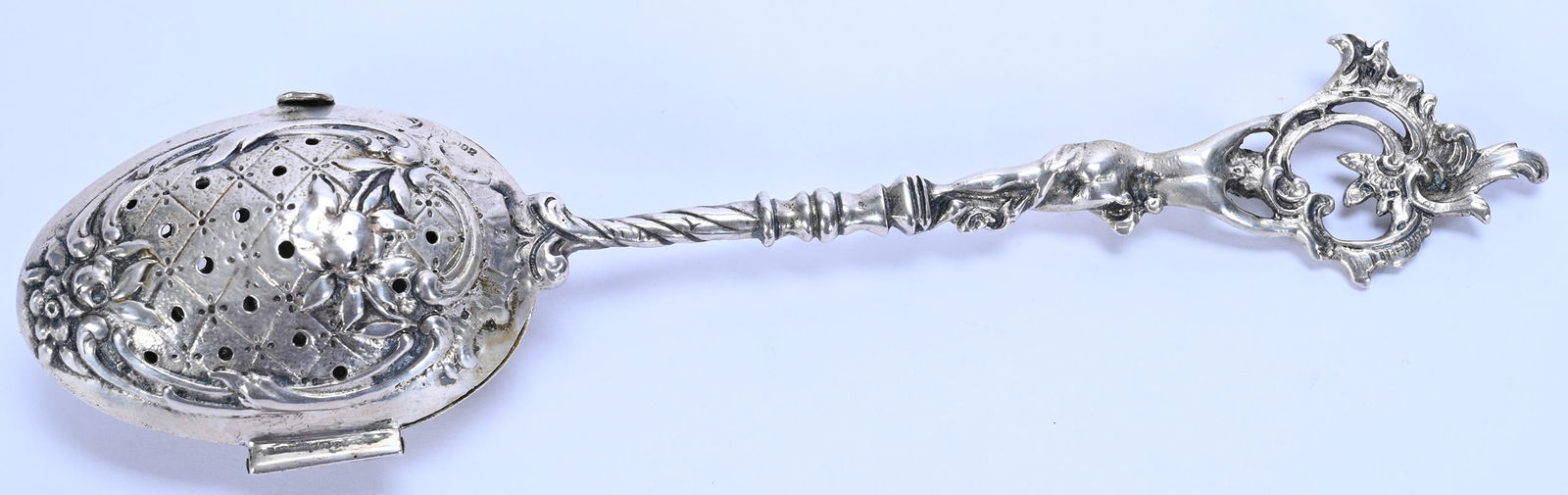 Solid Silver German Tea Infuser, 800 Purity - 3