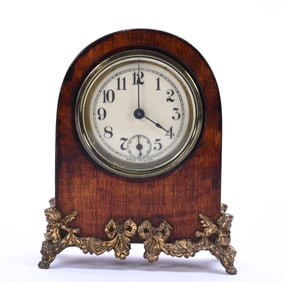 Desk Clock, Beehive Case, Wind-Up, Made In Usa