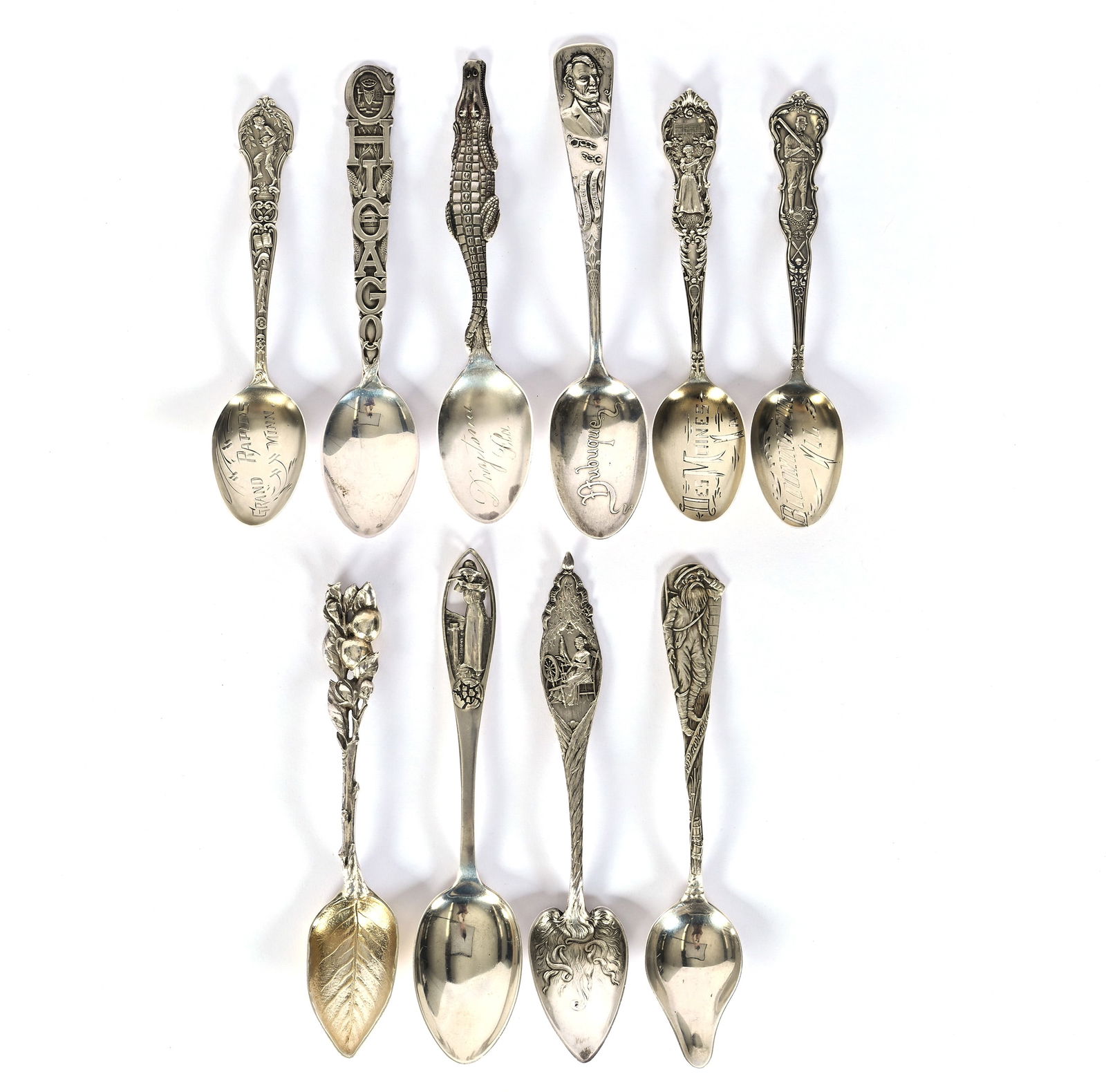 (10) Solid Sterling Silver Spoons Including (1 of 6)