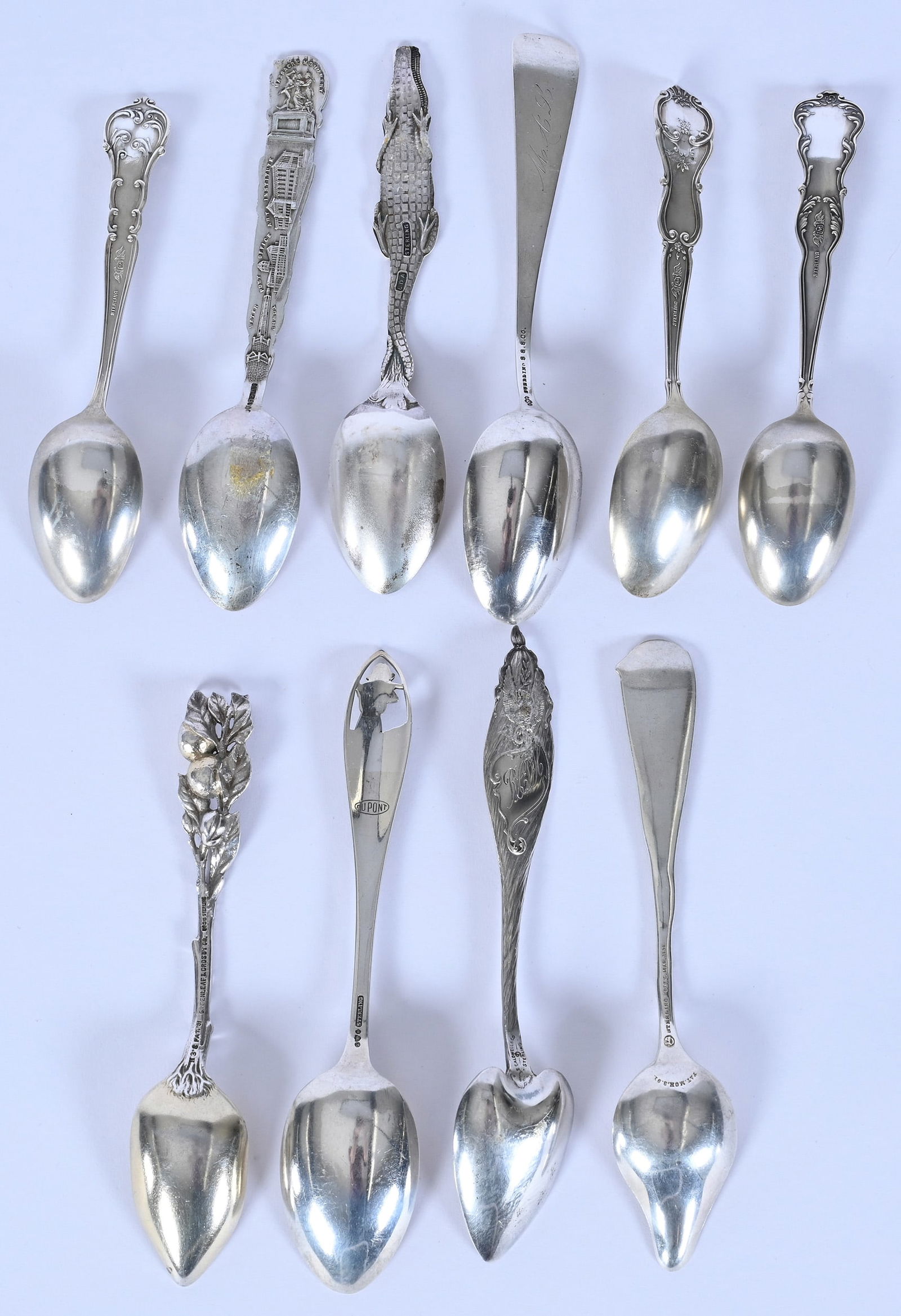 (10) Solid Sterling Silver Spoons Including - 4