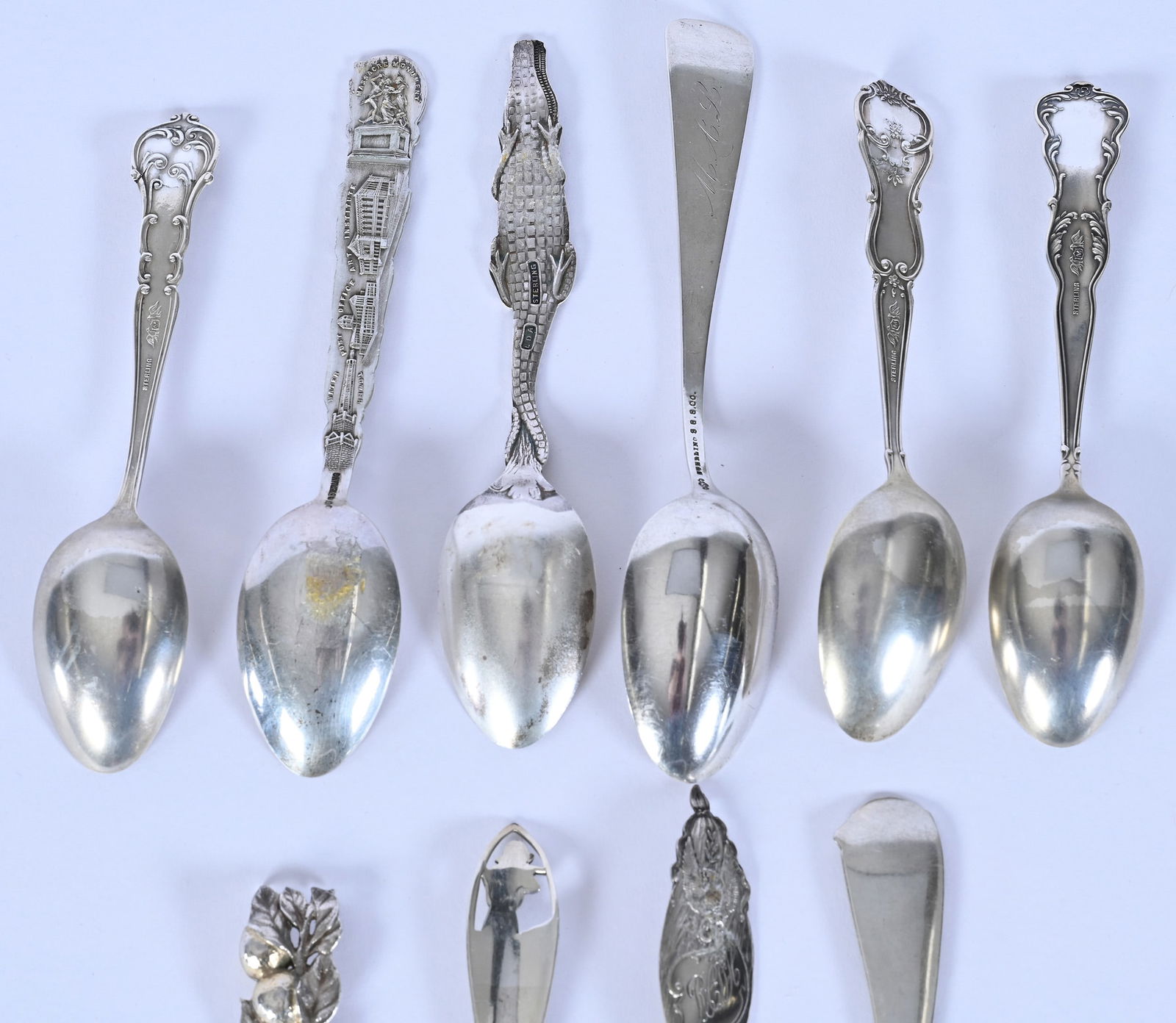 (10) Solid Sterling Silver Spoons Including - 5