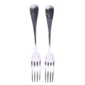 (2) French Solid Sterling Silver Forks Hallmarked Christofle