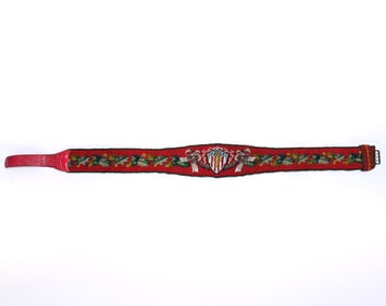 German Needlepoint & Beaded 19th Century Belt