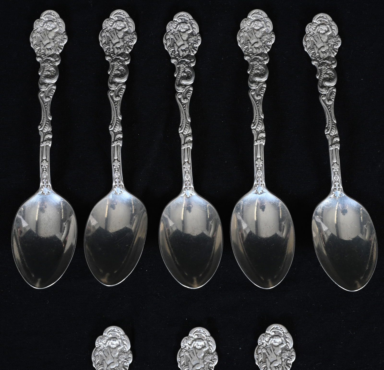 (8) Solid Sterling Silver Teaspoons Marked Gorham Versailles Pattern - 2