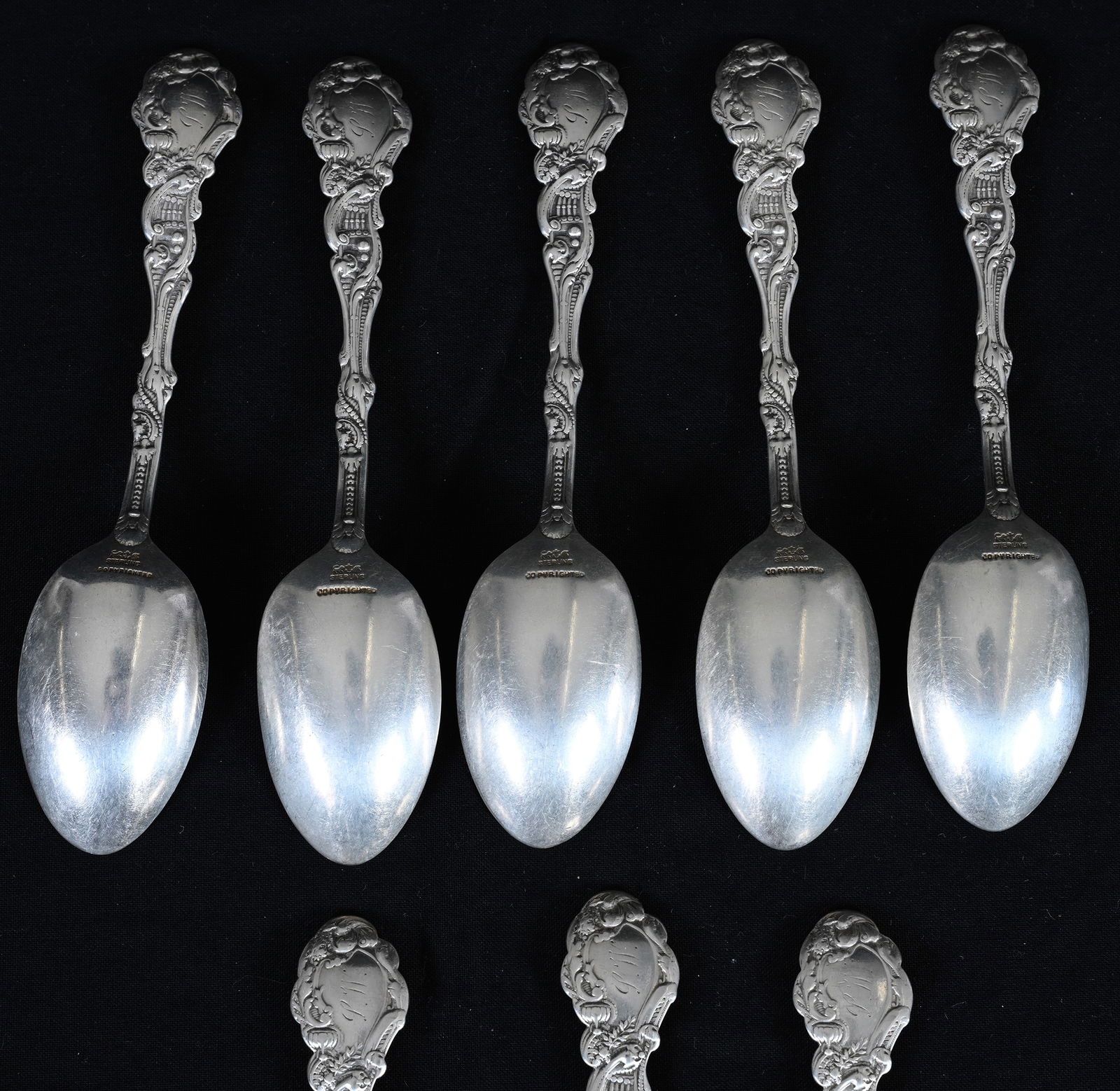 (8) Solid Sterling Silver Teaspoons Marked Gorham Versailles Pattern - 4