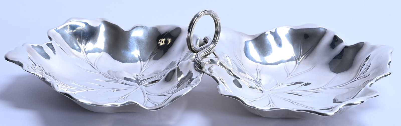 Solid Sterling Silver Handled Divided Bonbon - 4