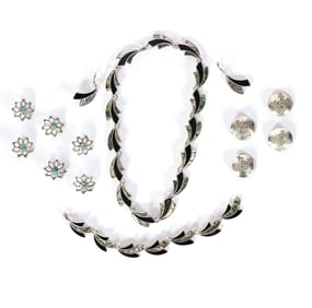 (14) Native American Sterling Silver Items