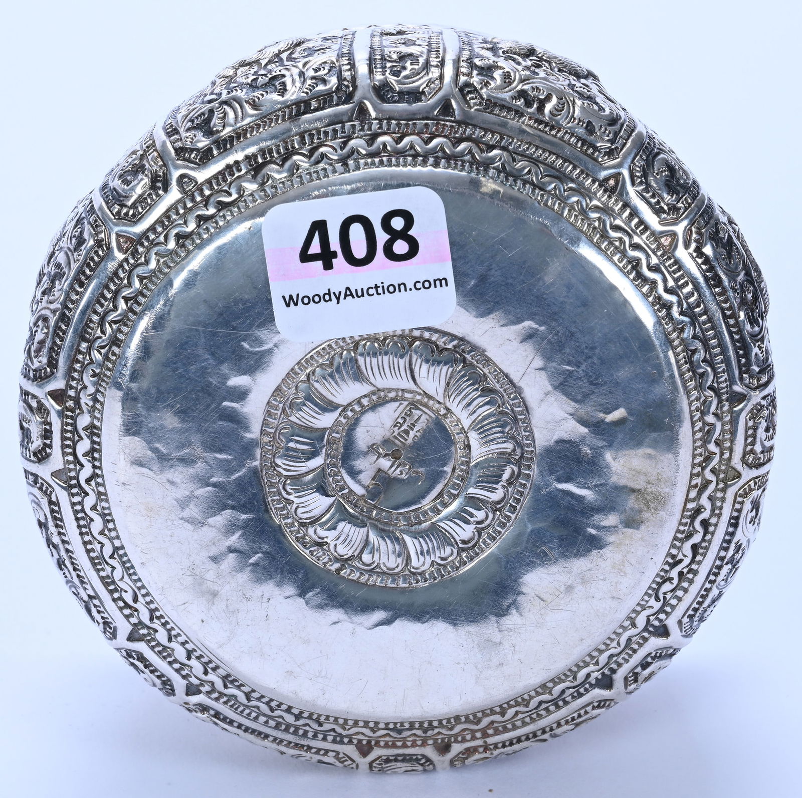 Solid Silver Bowl, Presumed To Be Burmese Silver - 3