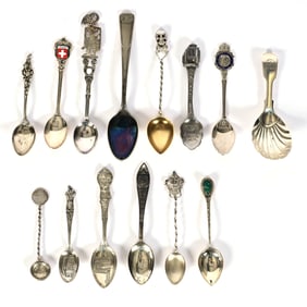 (14) Spoons, Combination Of Sterling & Silverplate