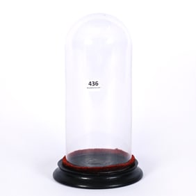 Glass Dome Display Case, Vintage 4" Diameter Glass