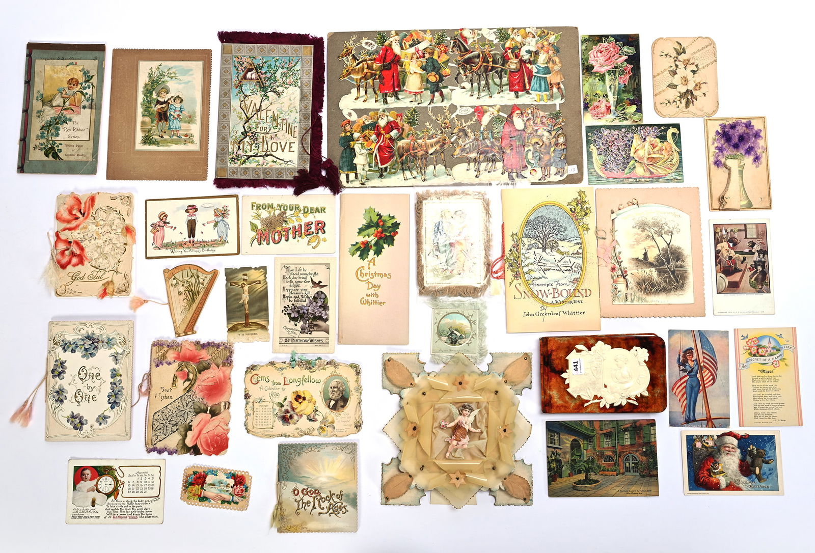 Incredibly Large Assortment Of Vintage Paper Goods: Incredibly Large Assortment Of Vintage Paper Goods, 6.5 x 15 x 9.5 Inches, Includes Some Tuck, German Uncut Christmas Sheet, Autograph Books And Much More, Measurement Is Footprint That All Items Fit