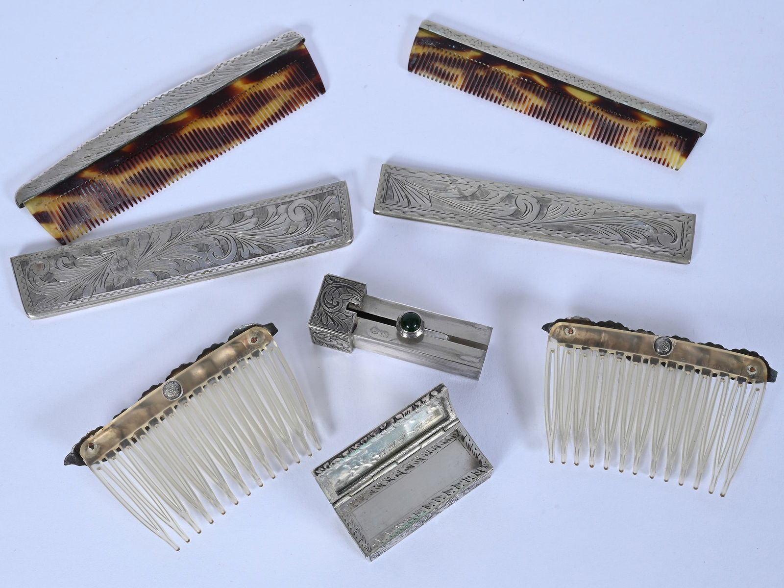 (5) Solid Sterling Silver Vanity Items - 2