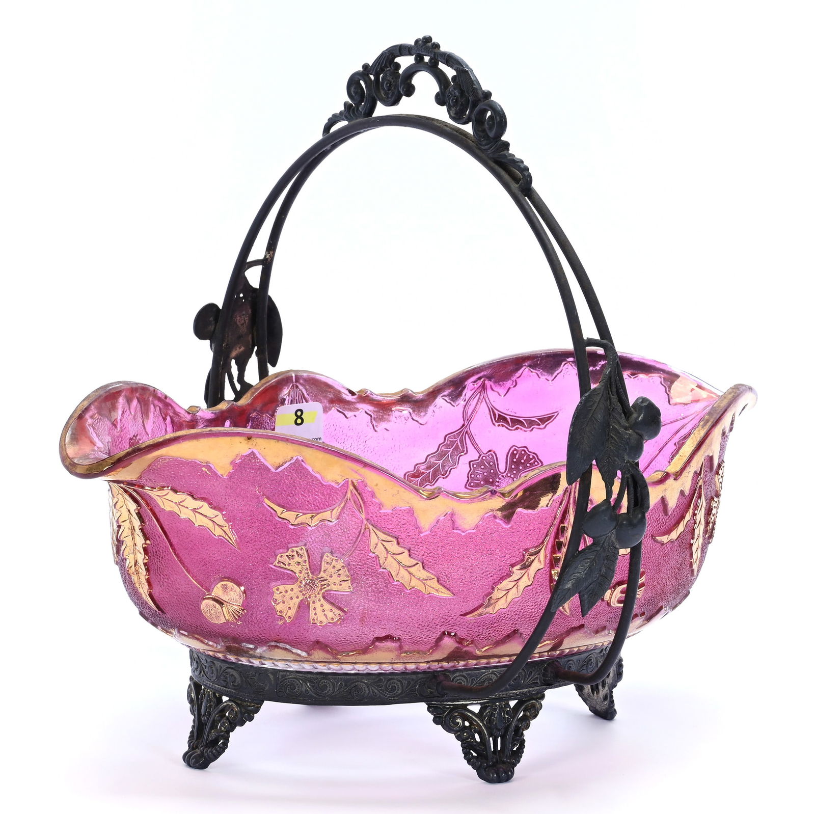 Brides Basket, Delaware Pattern Glass, Banana Shaped Bowl (1 of 3)