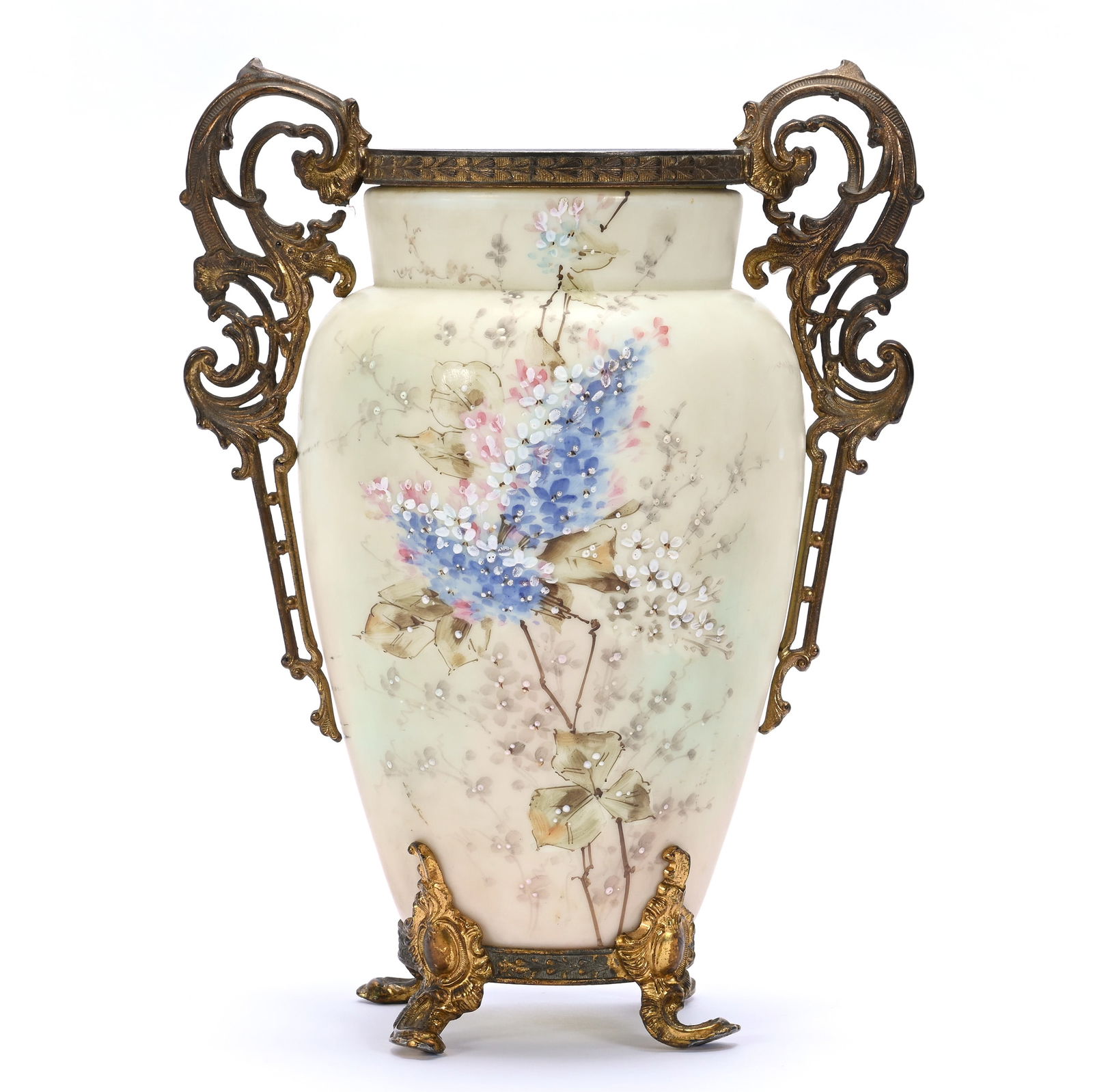 Footed Two Handled Vase, Wave Crest Banner Mark (1 of 3)