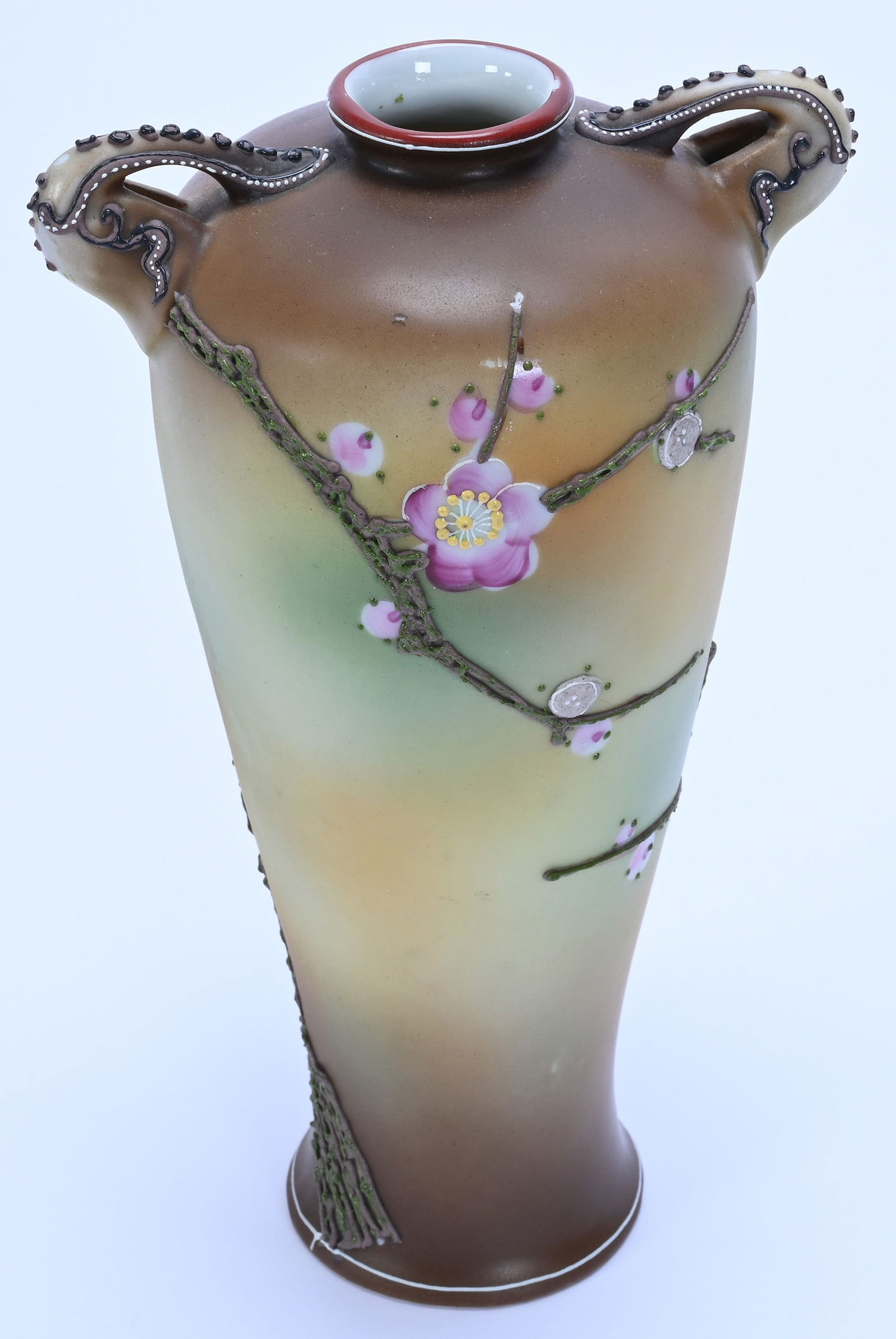 Two Handled Vase, Unmarked Nippon - 2