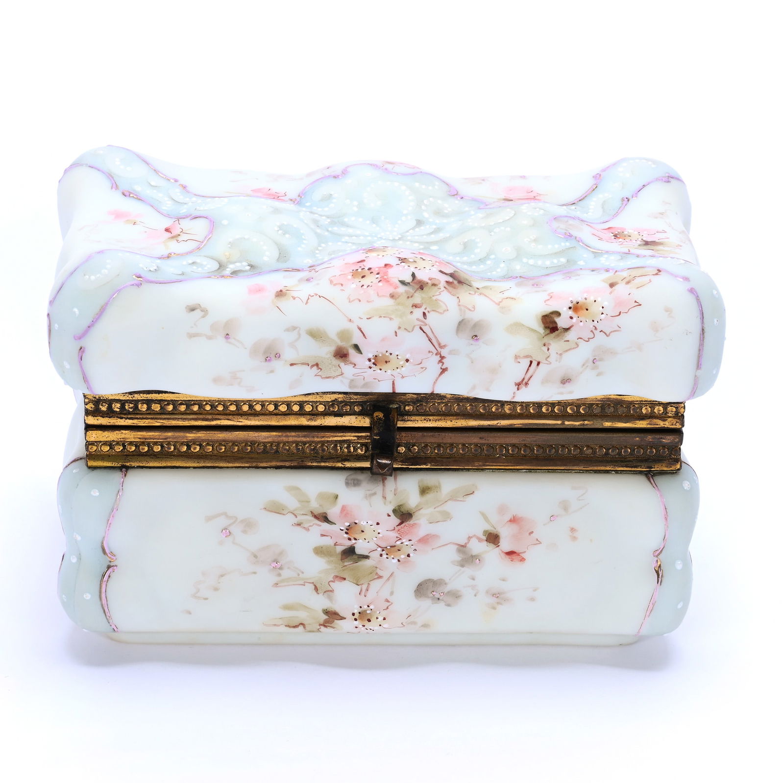 Casket Shaped Jewel Box, Unmarked Wave Crest, Egg Crate Mold (1 of 4)