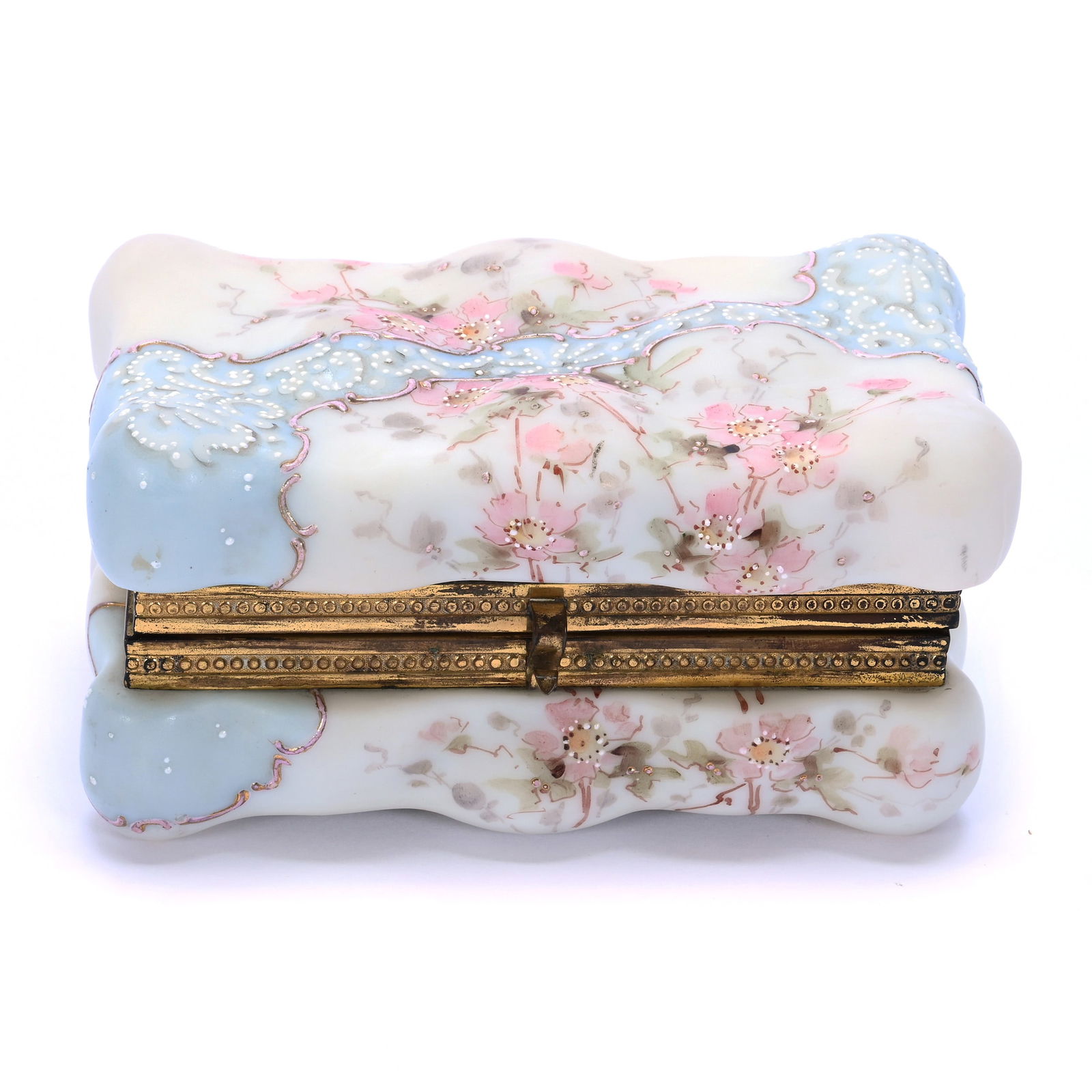 Casket Shaped Jewel Box, Unmarked Wave Crest, Egg Crate Mold (1 of 4)