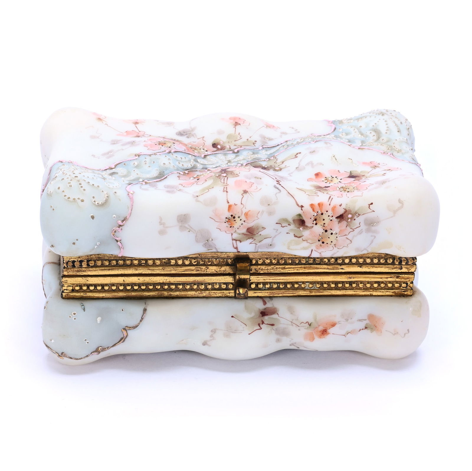 Casket Shaped Jewel Box, Unmarked Wave Crest, Egg Crate Mold (1 of 4)