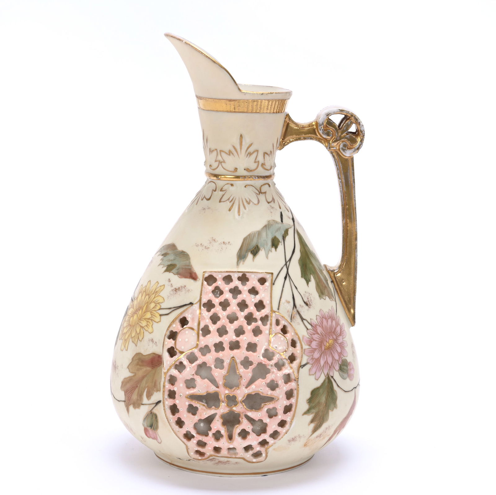 Ewer Marked Royal Rudolstadt, Cream Tones, Floral Decor (1 of 3)