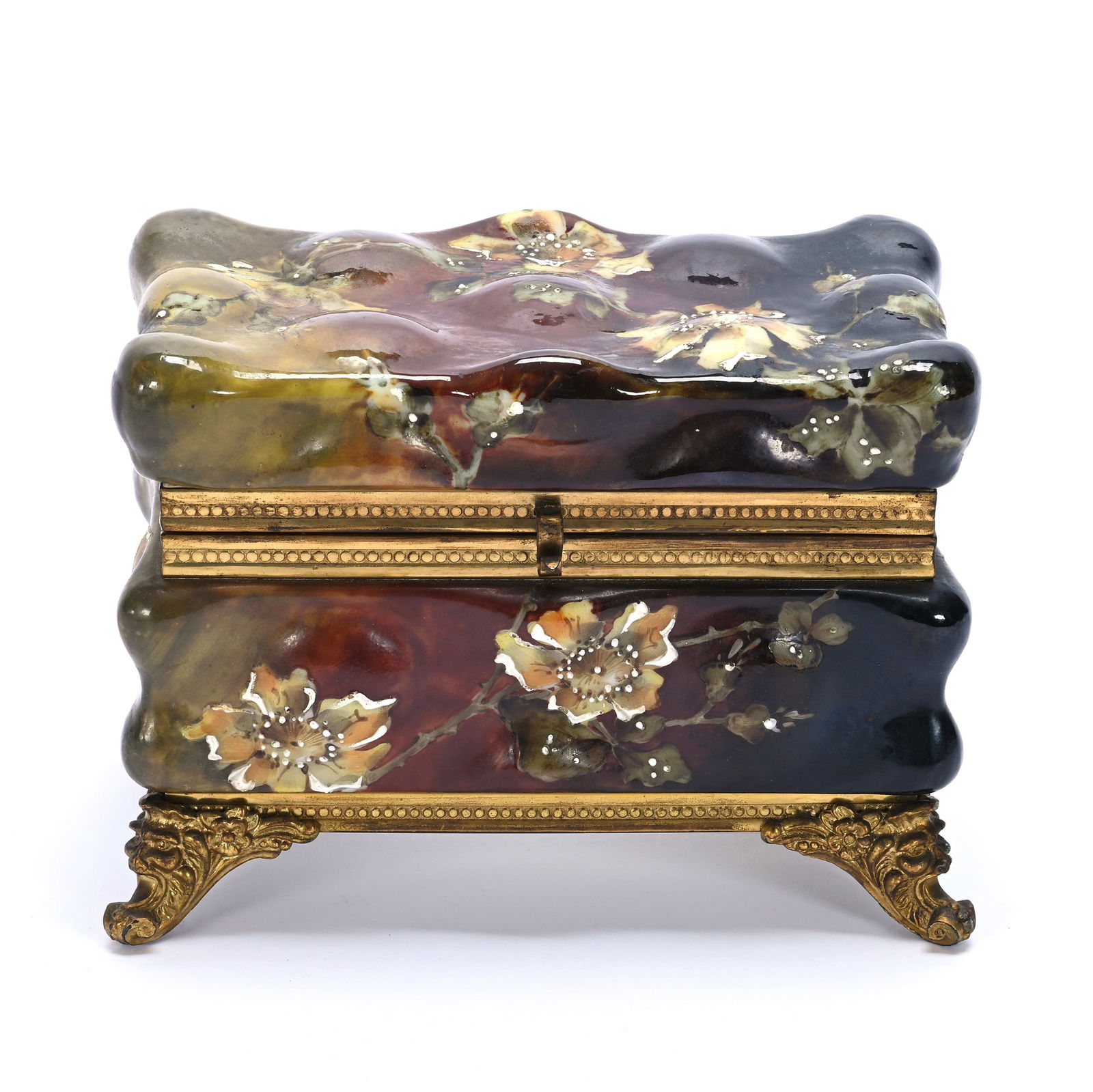 Jewel Box, Unmarked Wave Crest, Casket Shape (1 of 3)