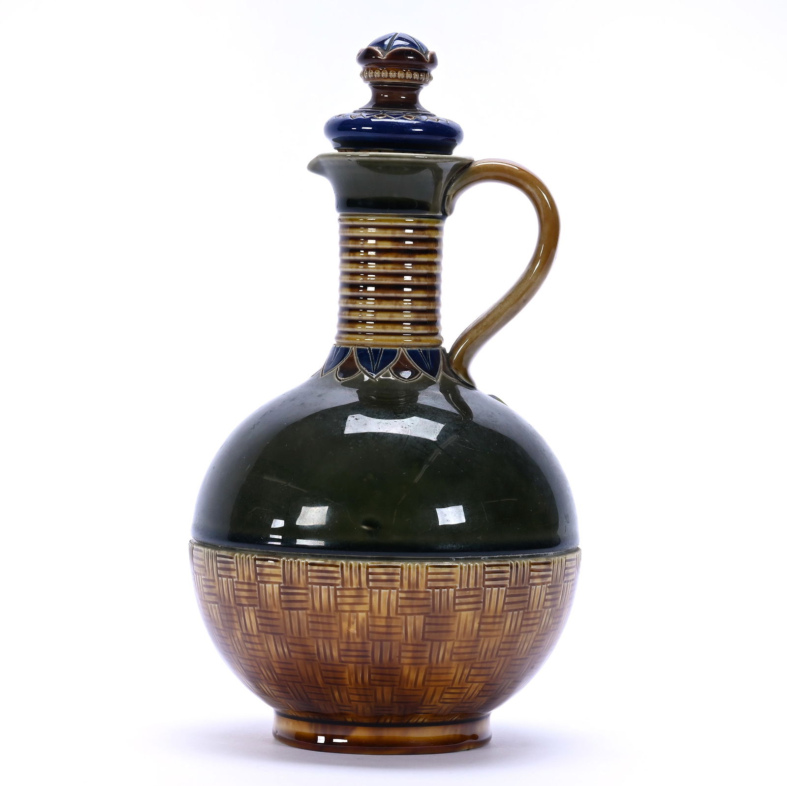 Wine Jug, French Sarreguemines Pottery (1 of 3)