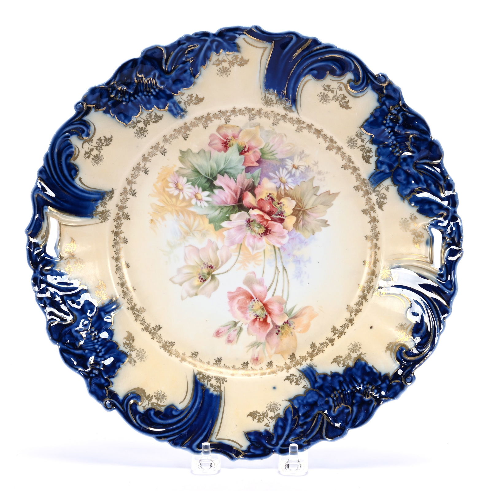 Two Handled Cake Plate, Unmarked R.S. Prussia (1 of 2)