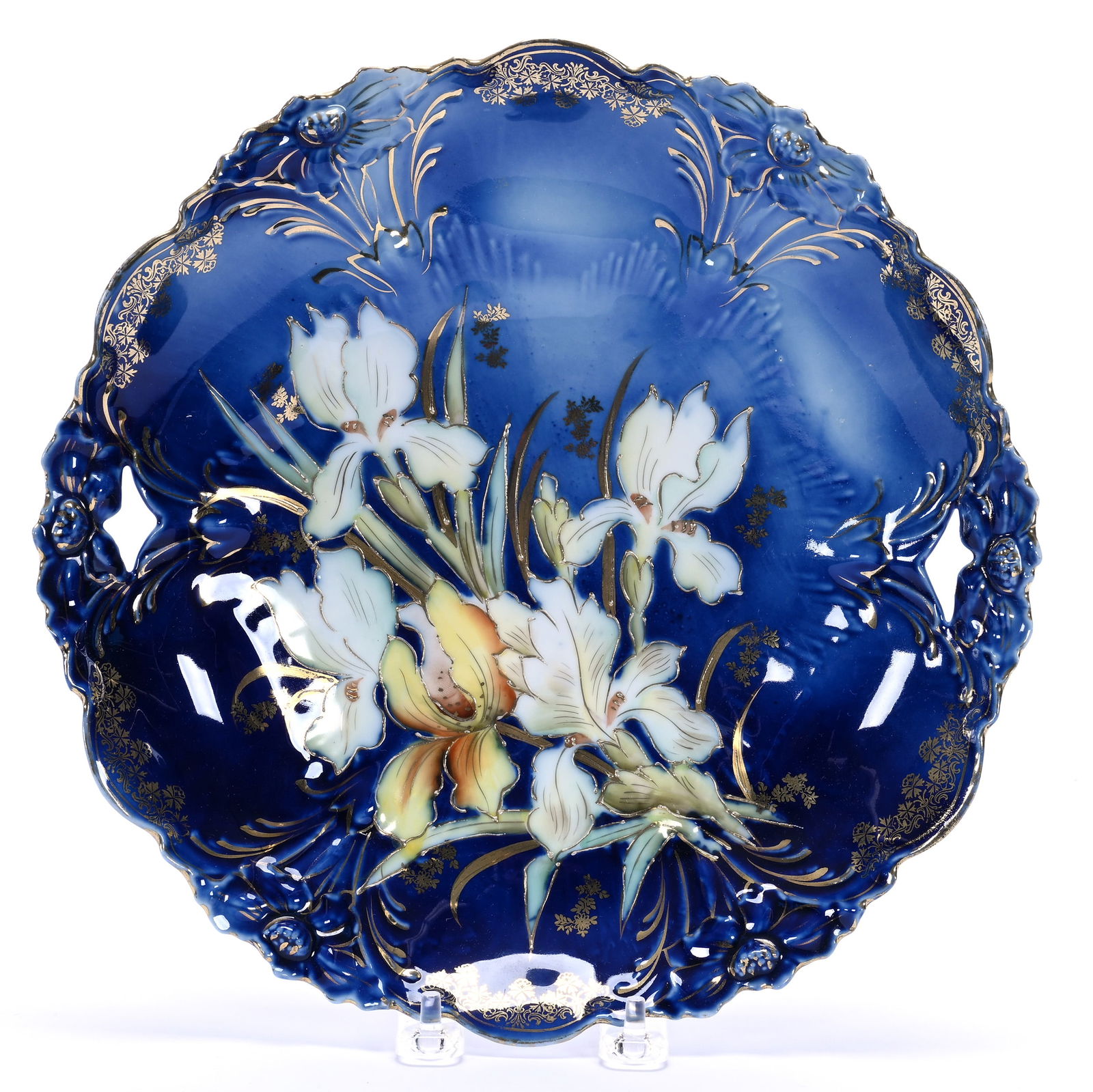 Two Handled Cake Plate, Unmarked R.S. Prussia (1 of 2)