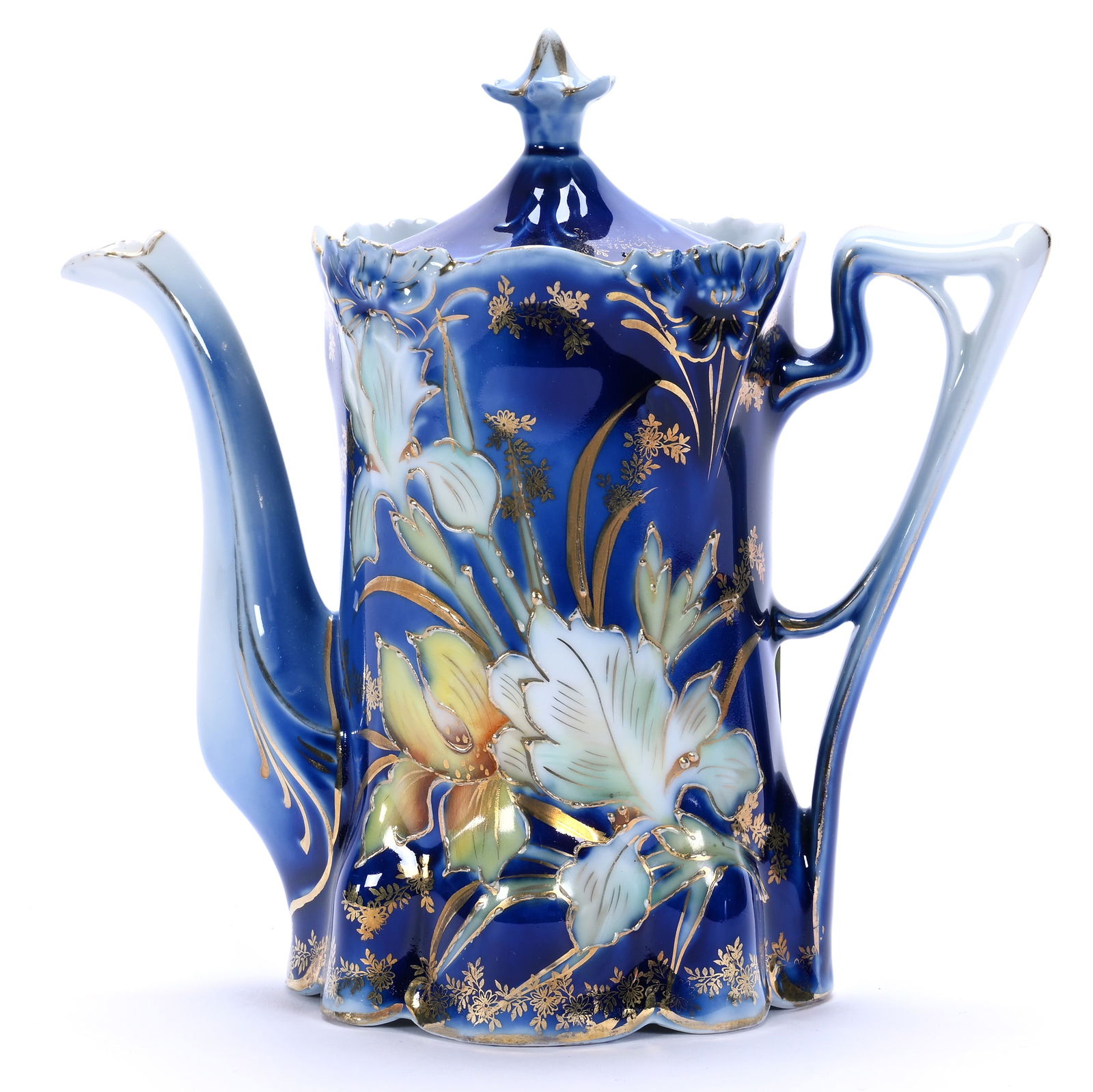 Teapot, Unmarked R.S. Prussia, Lily Mold (1 of 5)