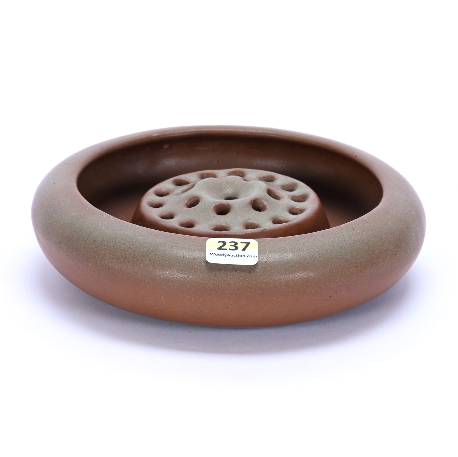 Rolled Rim Bowl, Marked Van Briggle Art Pottery (1 of 3)