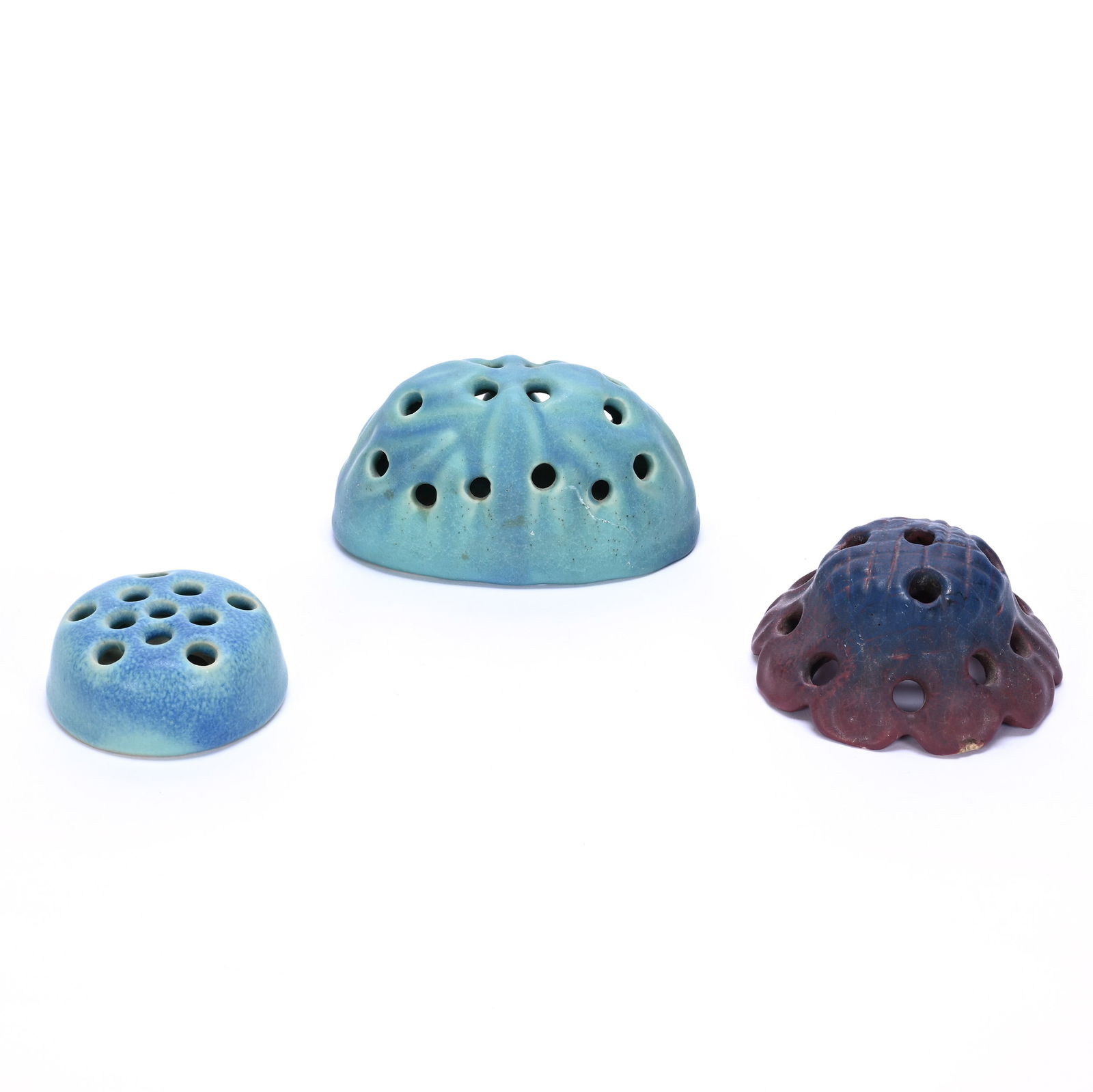 (3) Van Briggle Art Pottery Flower Frogs (1 of 3)