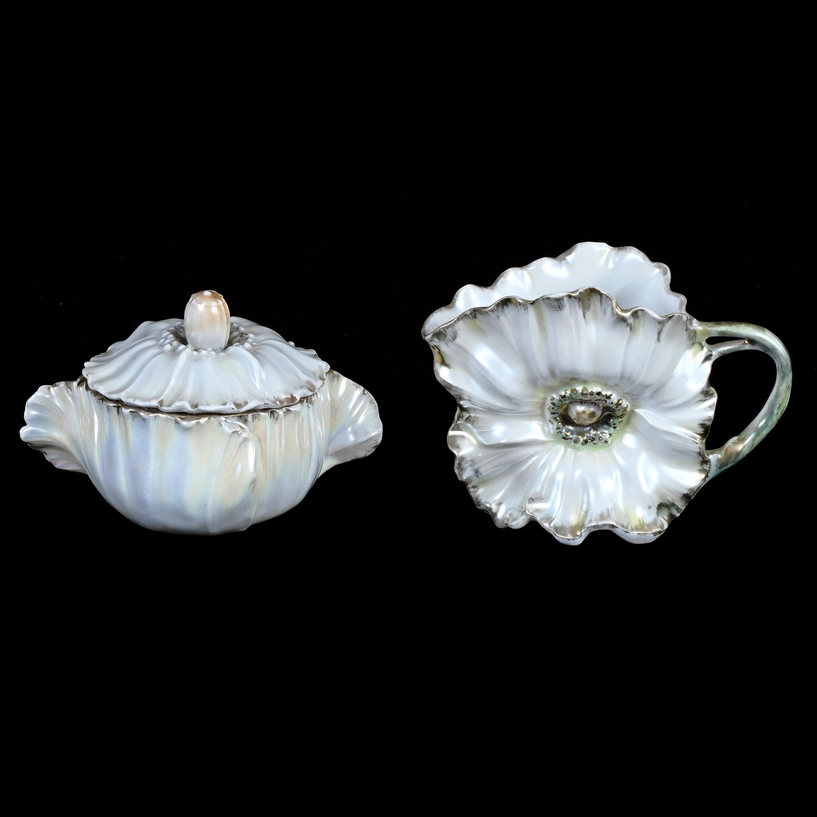 Creamer And Sugar, Royal Bayreuth Blue Mark (1 of 4)