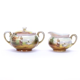 Creamer And Sugar, Royal Bayreuth Blue Mark