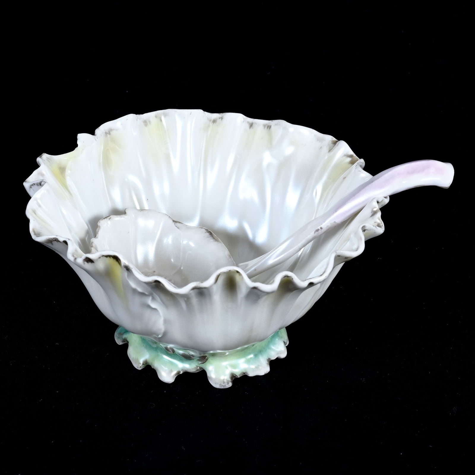 Mayonnaise Bowl And Ladle, Royal Bayreuth Blue Mark (1 of 3)