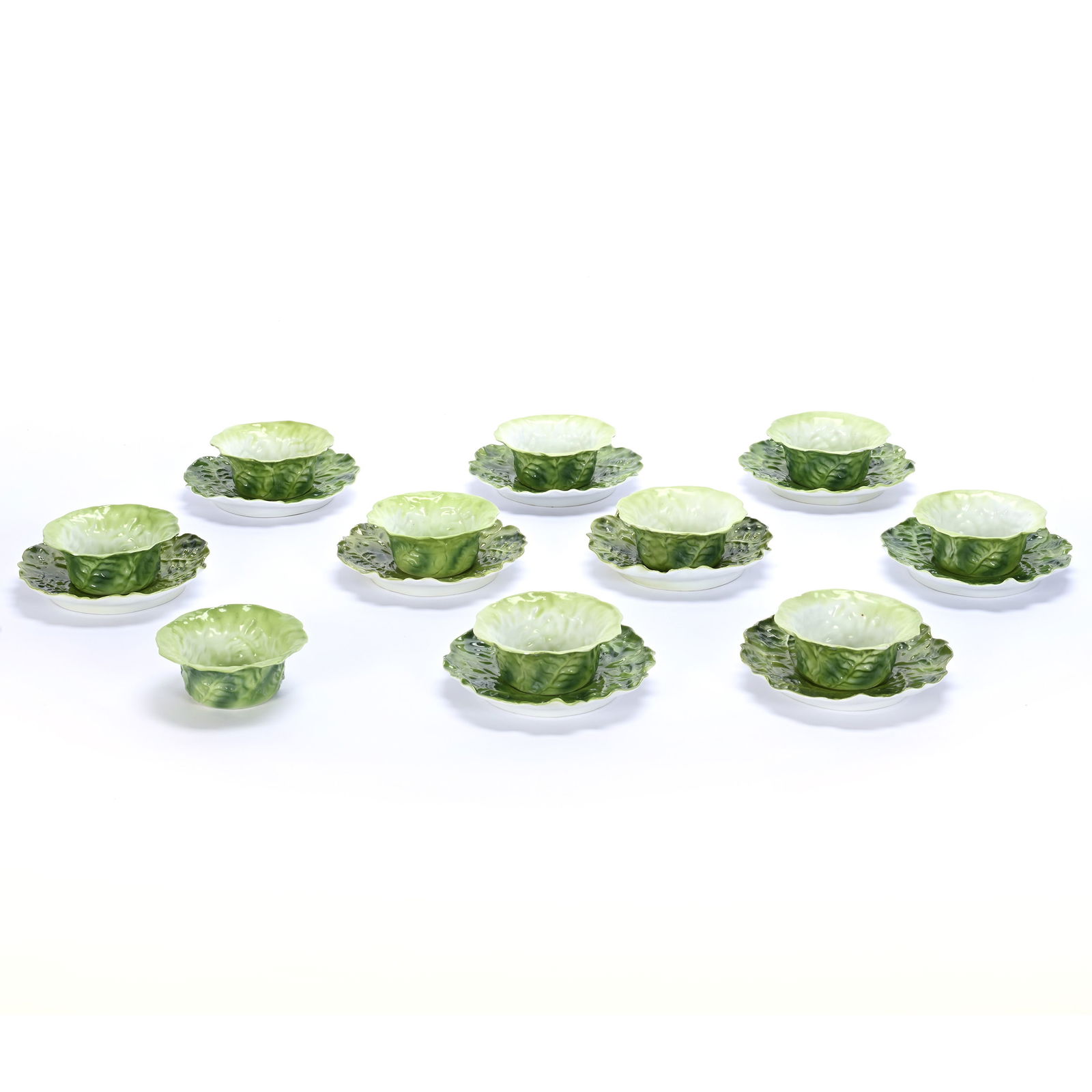 (9) Custard Cups And Underplates, Unmarked Royal Bayreuth (1 of 11)