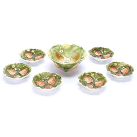 (7) Piece Nut Set, Unmarked Royal Bayreuth