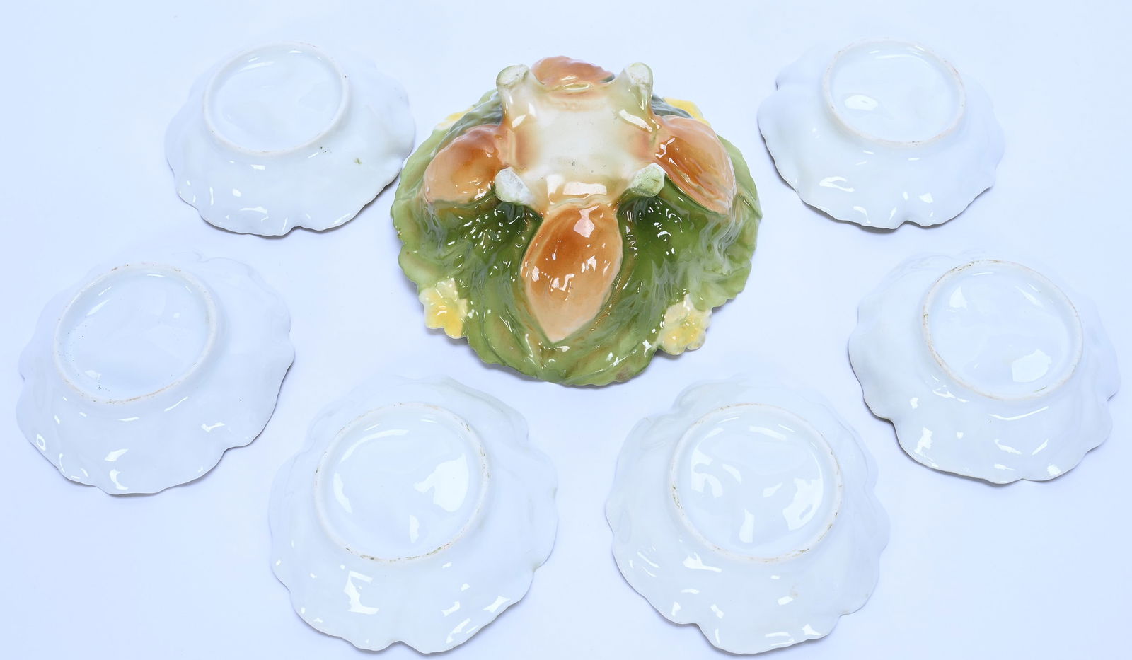 (7) Piece Nut Set, Unmarked Royal Bayreuth - 2