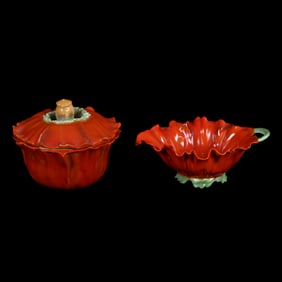 (2) Royal Bayreuth Red Poppy Items