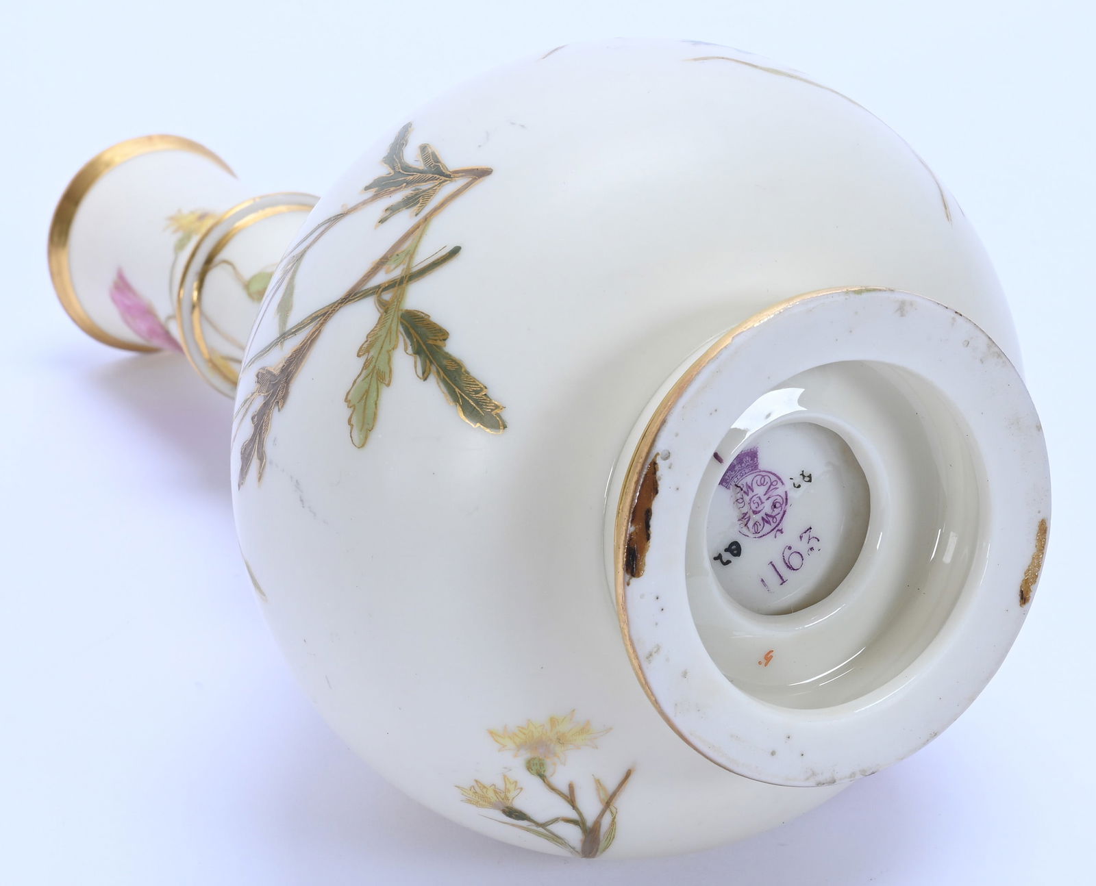 Vase, Marked Royal Worcester #1163 - 3