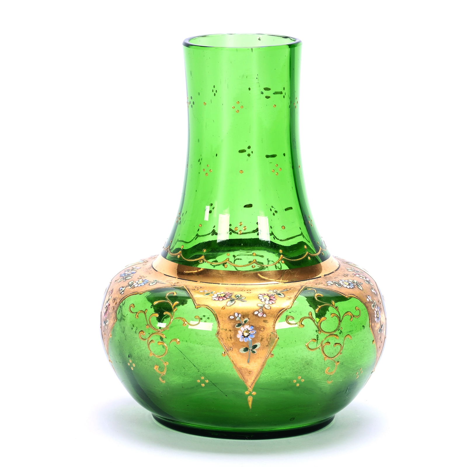 Vase, Green Art Glass (1 of 2)