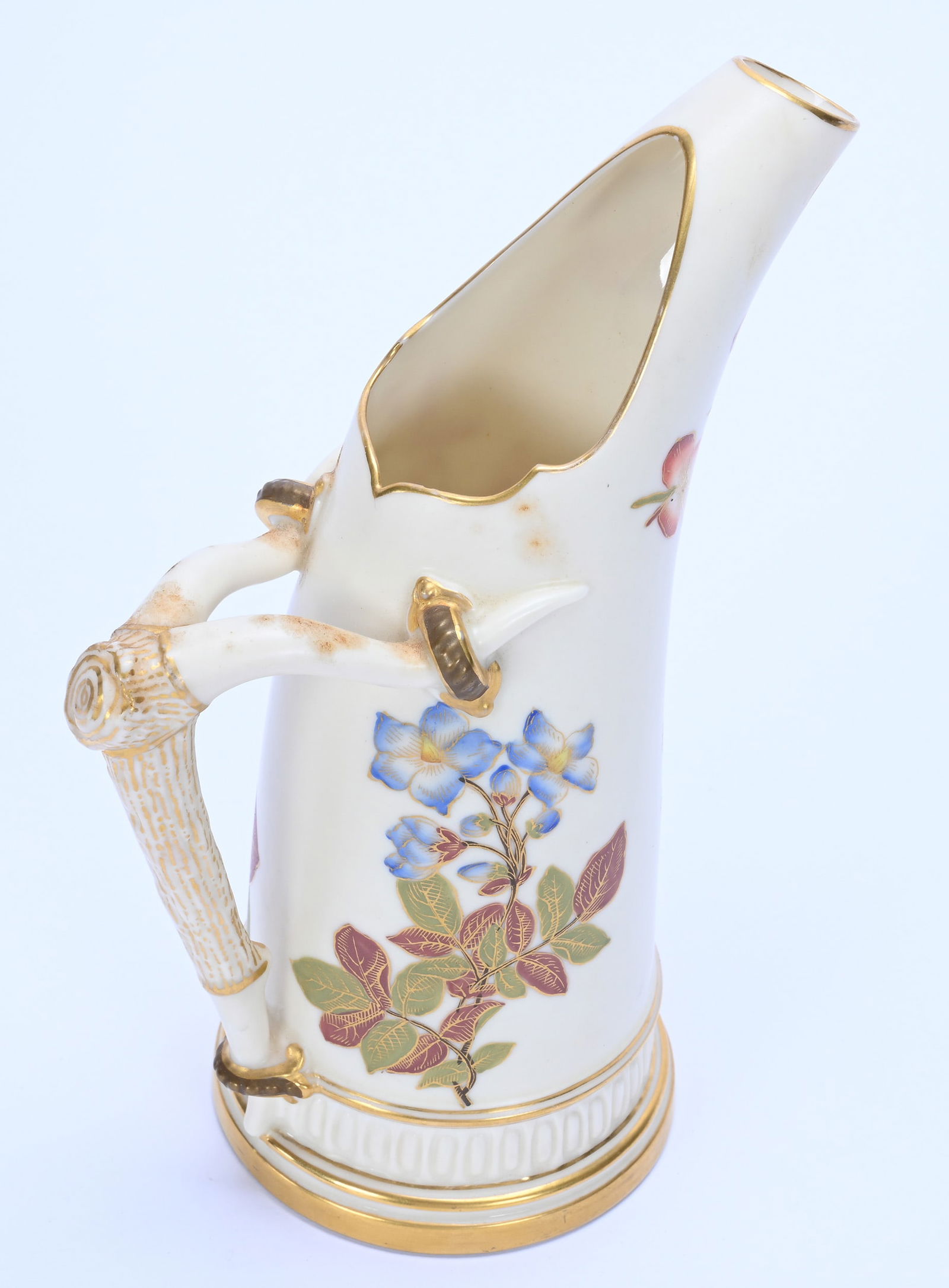 Tusk Shaped Pitcher, Marked Royal Worcester #1116 - 2