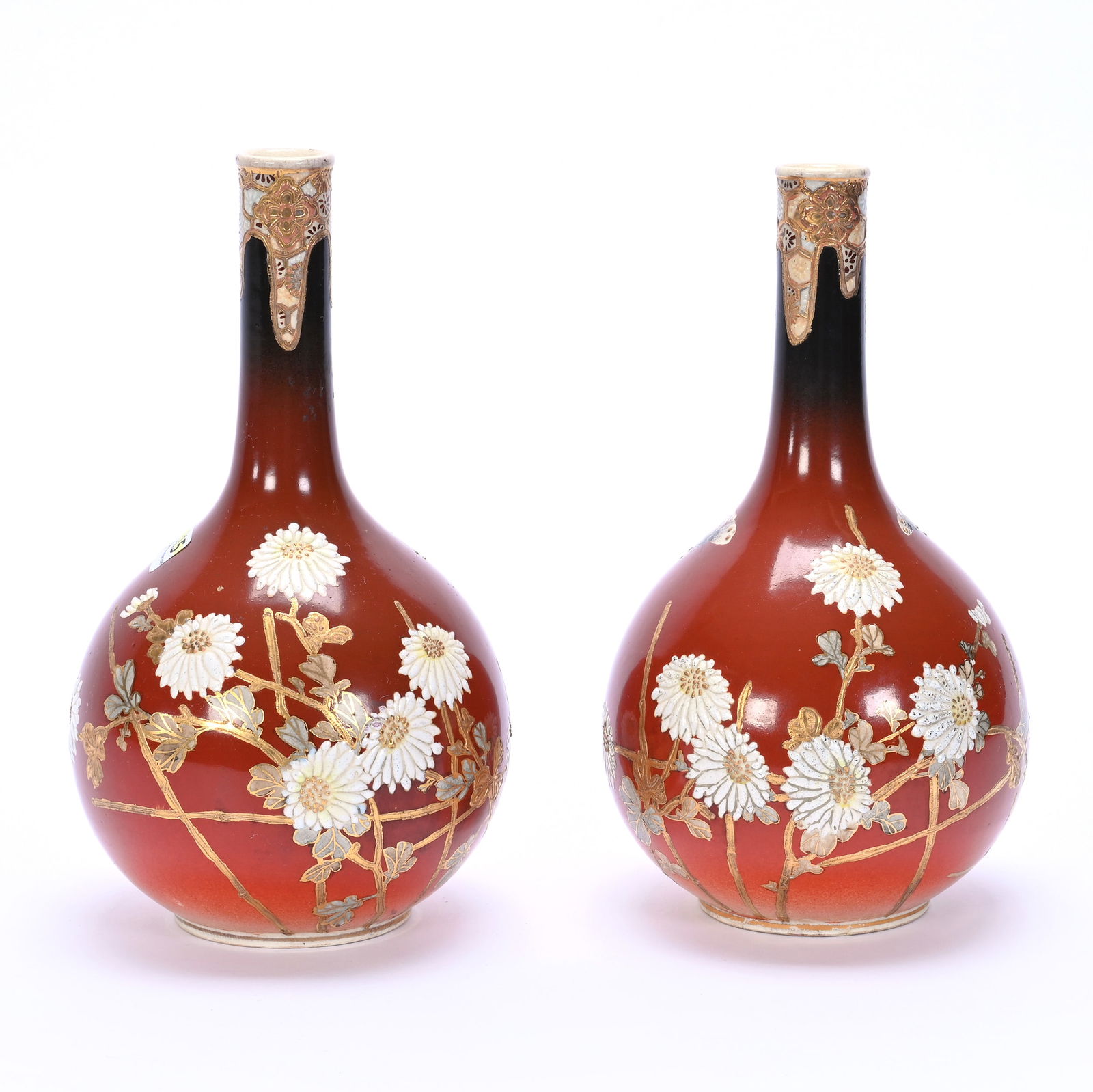 Pair Of Vases, Kinzan Japanese Pottery (1 of 3)